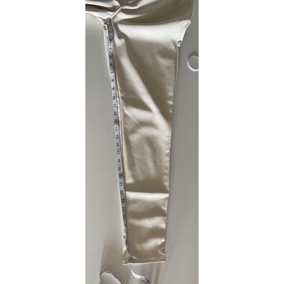 Mother Super Swooner Faux Leather Cream Ivory Skinny Pants Size‎ 34 NWT - Picture 14 of 15